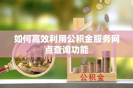 龙州如何高效利用公积金服务网点查询功能