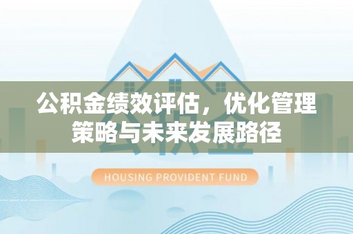 龙州公积金绩效评估，优化管理策略与未来发展路径
