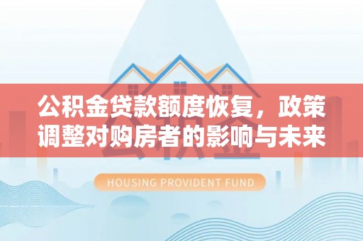 龙州公积金贷款额度恢复，政策调整对购房者的影响与未来展望