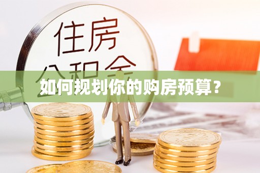 龙州如何规划你的购房预算？