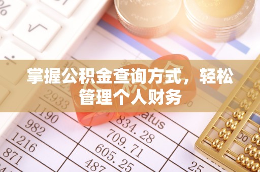 龙州掌握公积金查询方式，轻松管理个人财务