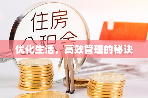 龙州优化生活，高效管理的秘诀