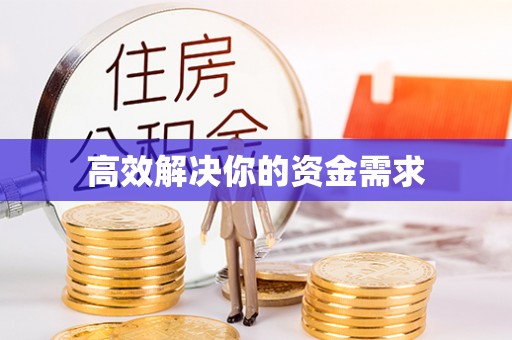 龙州高效解决你的资金需求