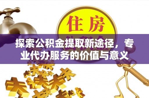 龙州探索公积金提取新途径，专业代办服务的价值与意义