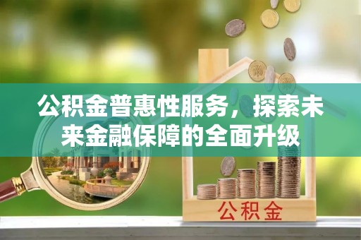 龙州公积金普惠性服务，探索未来金融保障的全面升级
