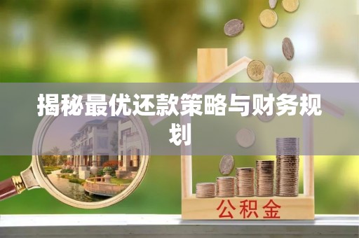 龙州揭秘最优还款策略与财务规划