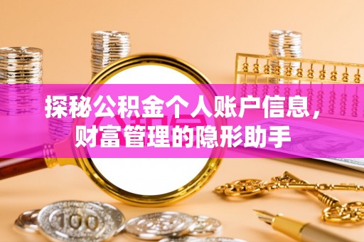 龙州探秘公积金个人账户信息，财富管理的隐形助手